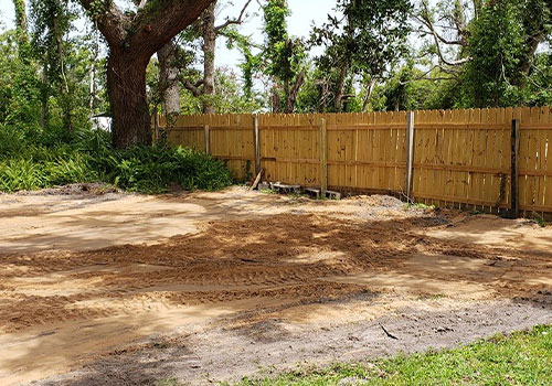 Dirt Spread in Backyard